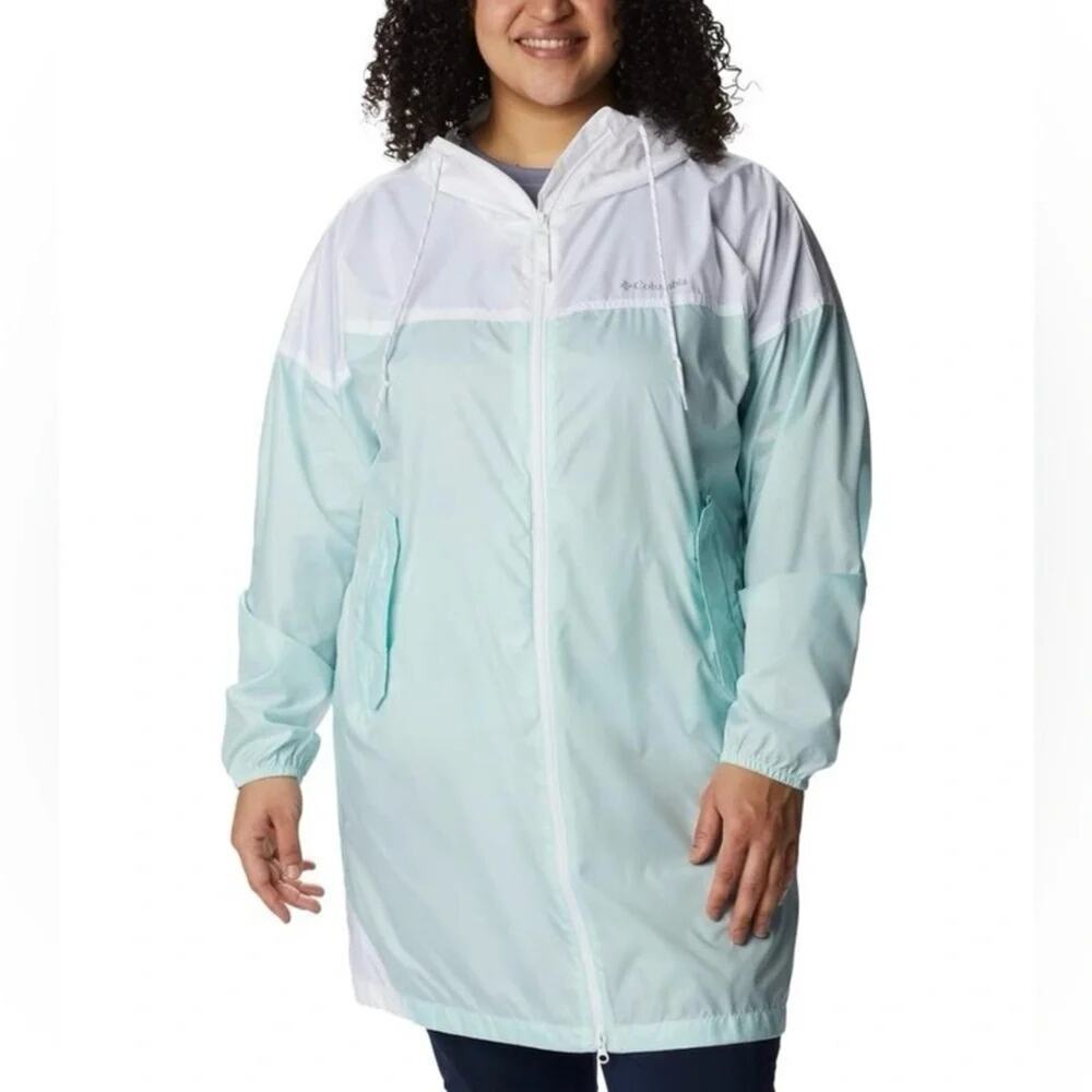 Columbia Flash Challenger Long Windbreaker Hiking Outdoor Jacket Like New Sz 1X
